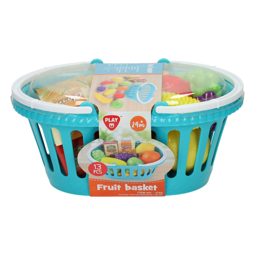 Playgo mandje met fruit - 13dlg.