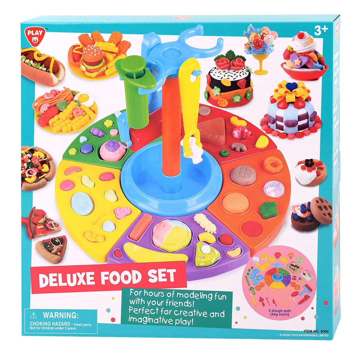 Play go kleiset voedsel - 5 kleipotjes