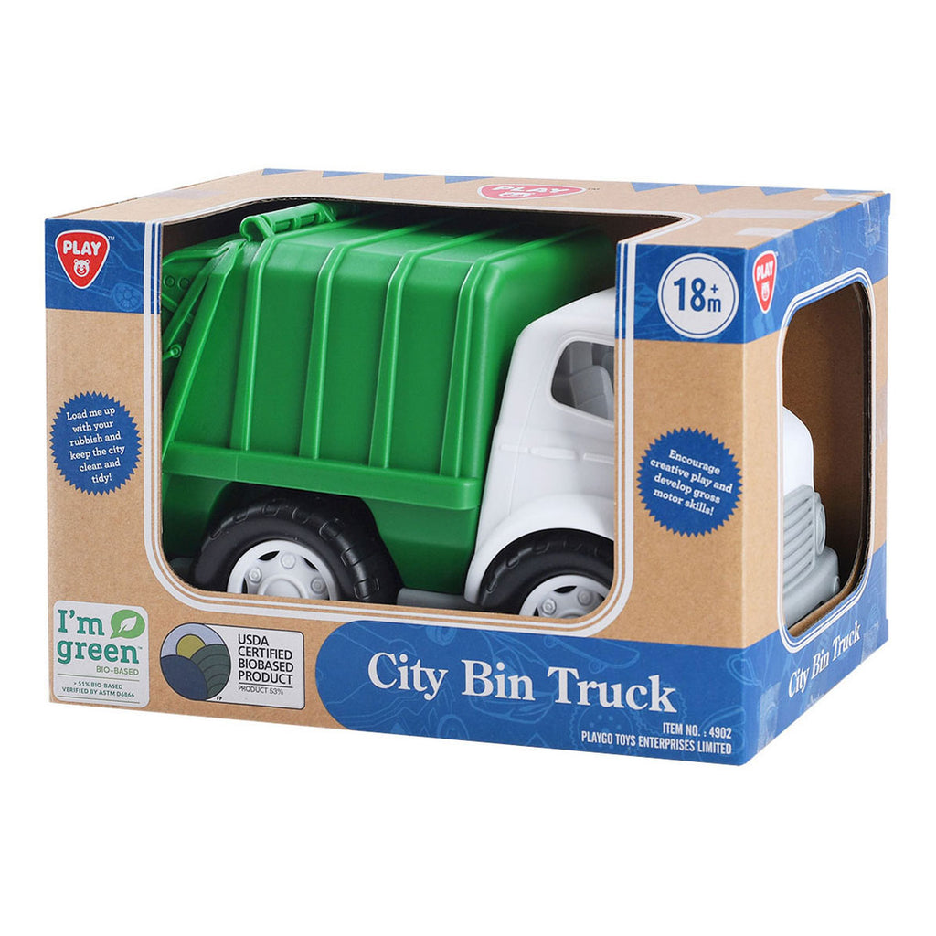 Playgo biobased vuilniswagen groen - 28cm