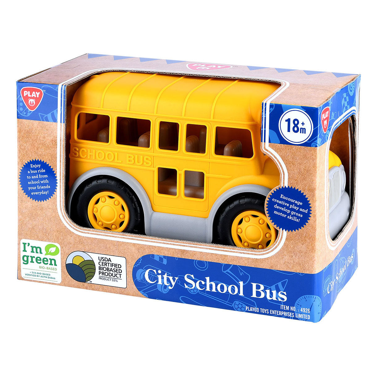 Playgo - go biobased schoolbus - 28cm