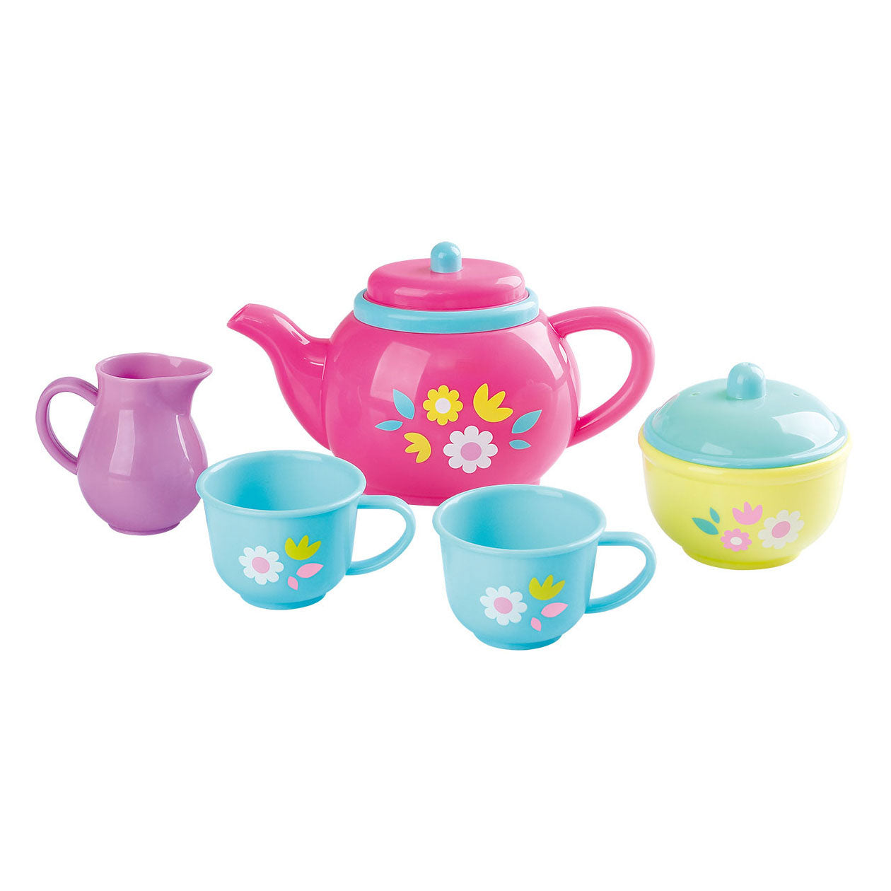 Playgo theeservies bloemen speelset - 7dlg.