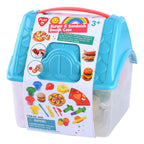 Playgo hamburger en sandwich kleiset in opbergdoos - 4 kleipotjes