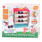 Playgo 4in1 houten activiteiten speeltoren