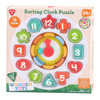 Playgo houten sorteer vormen - en leerklok - 13dlg.