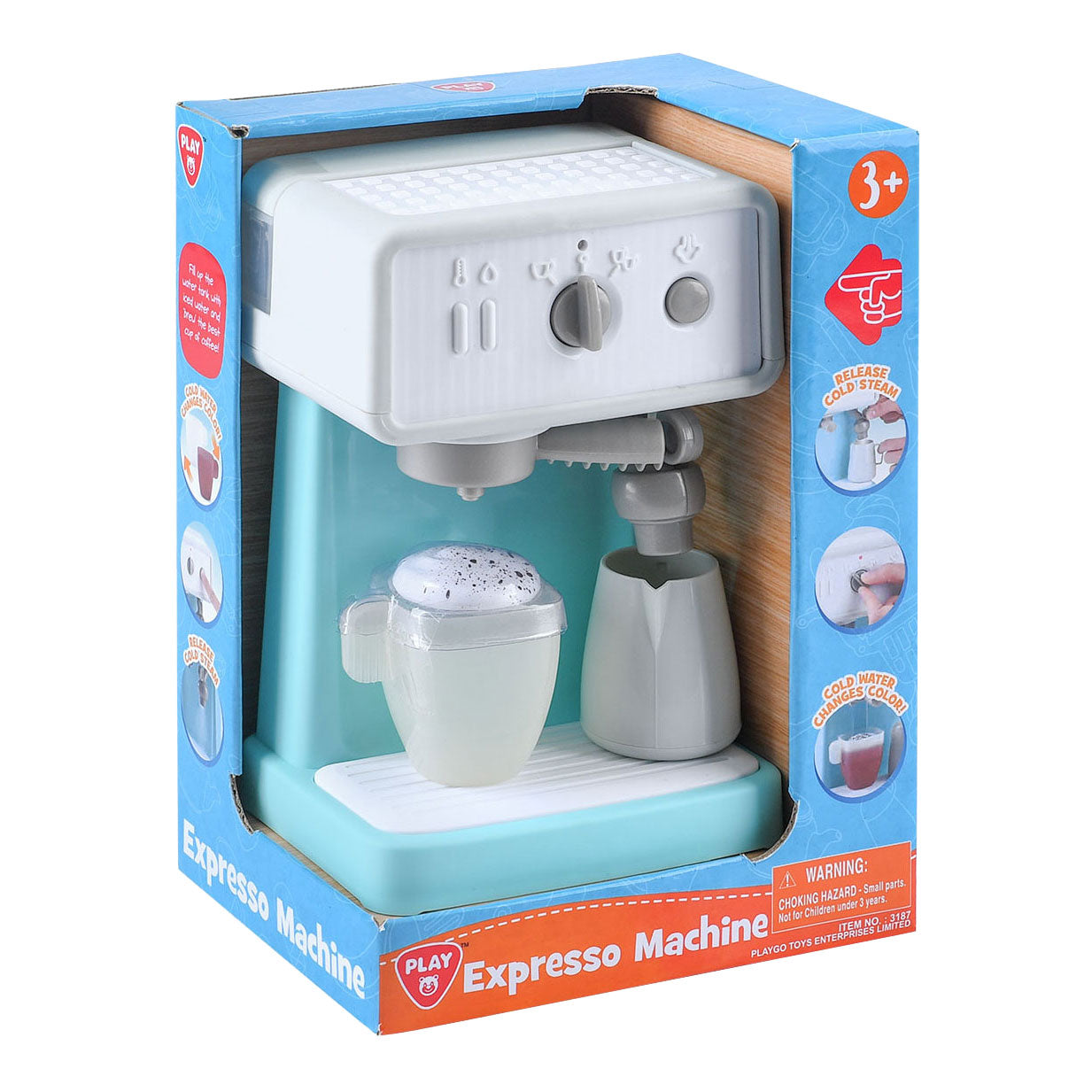 Playgo - go espressomachine wit blauw - 3dlg.