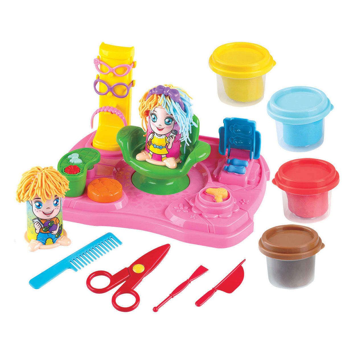 Playgo haarstudio kleiset - 4 kleipotjes