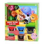 Playgo dieren eiland kleiset. 6 kleipotjes