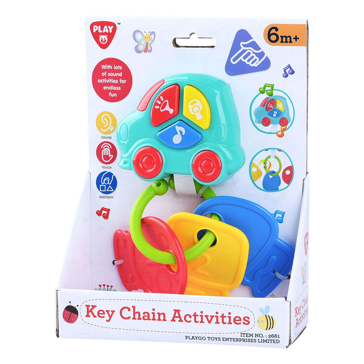 Playgo - go baby autosleutels blauw - 4dlg.