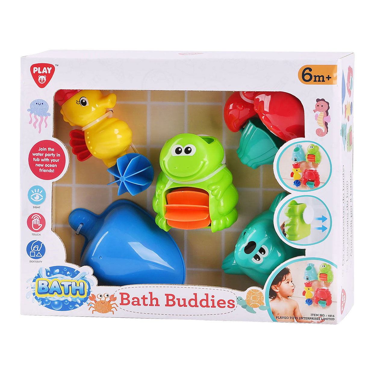 Playgo badvriendjes zeedieren - 5dlg.