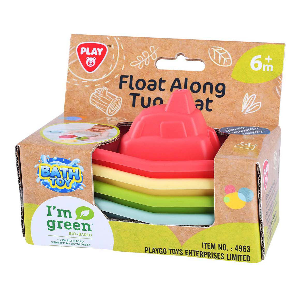 Playgo 4 waterbootjes in leuke kleuren