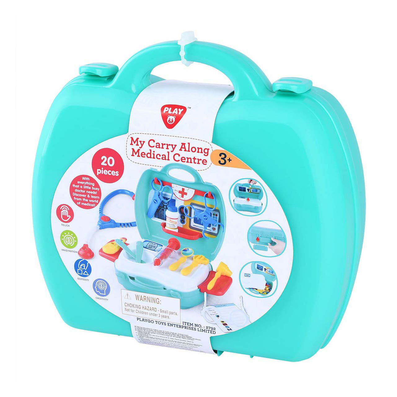 Playgo dokterskoffer met accessoires, 20dlg.