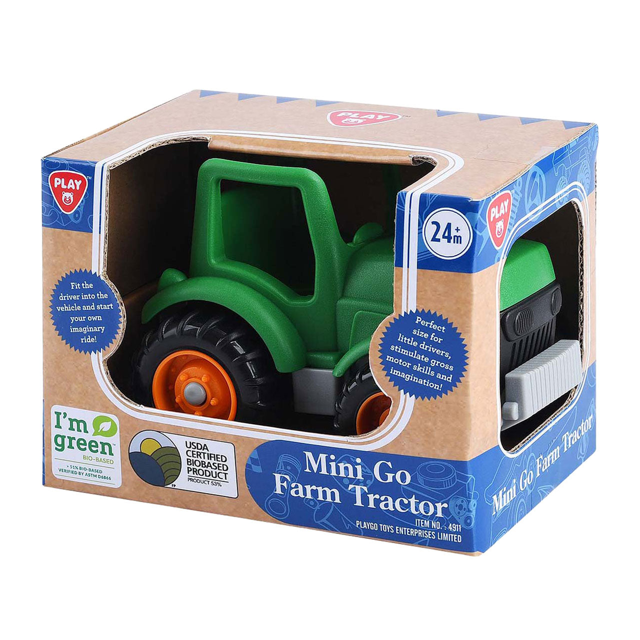Playgo - go bio based tractor - 15cm