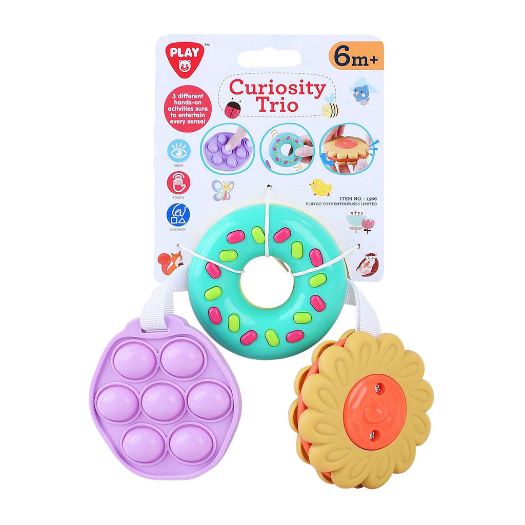 Playgo - go sensorisch speelgoed bloem en donut en pop-it - 3dlg.