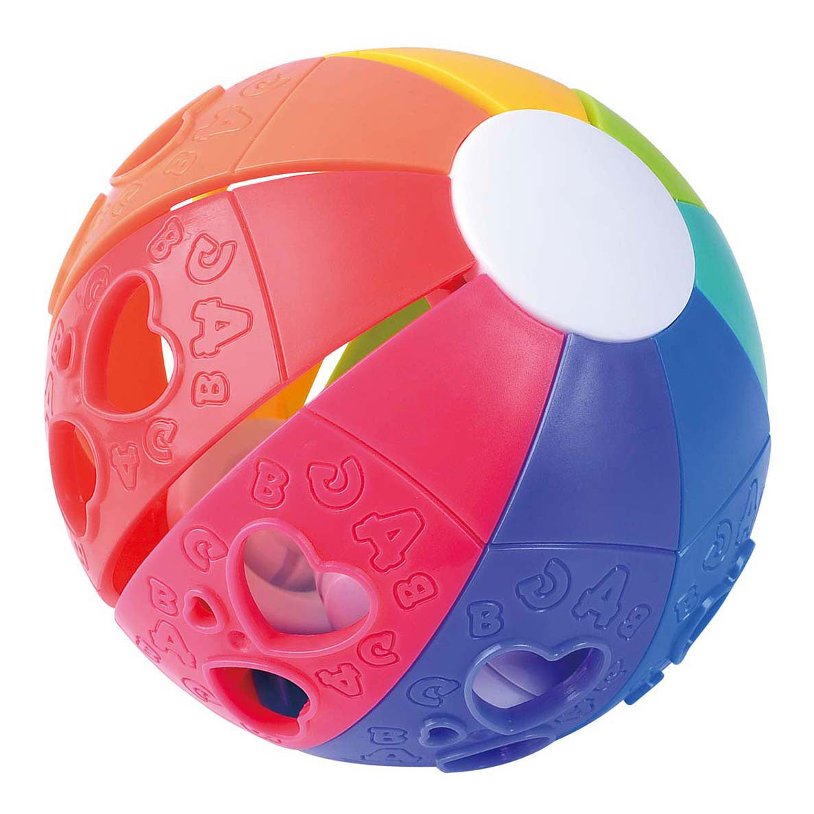 Playgo regenboog dwarrel bal met ratel geluid