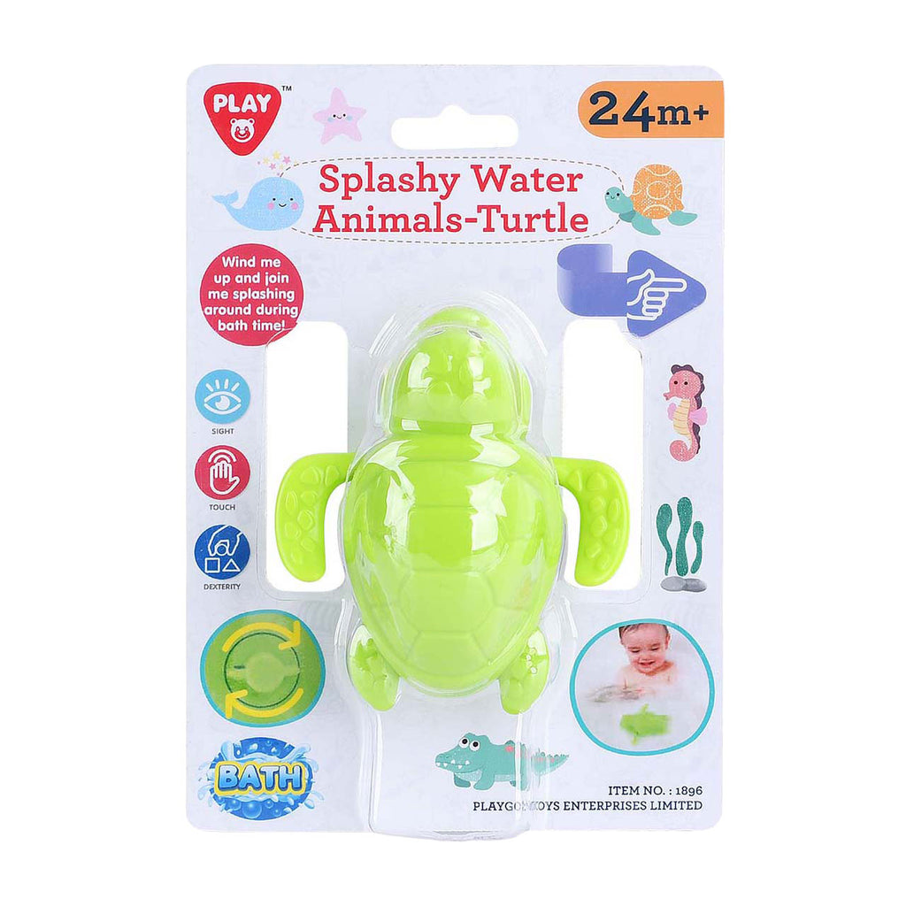 Playgo spetterend waterdier badspeeltje schildpad