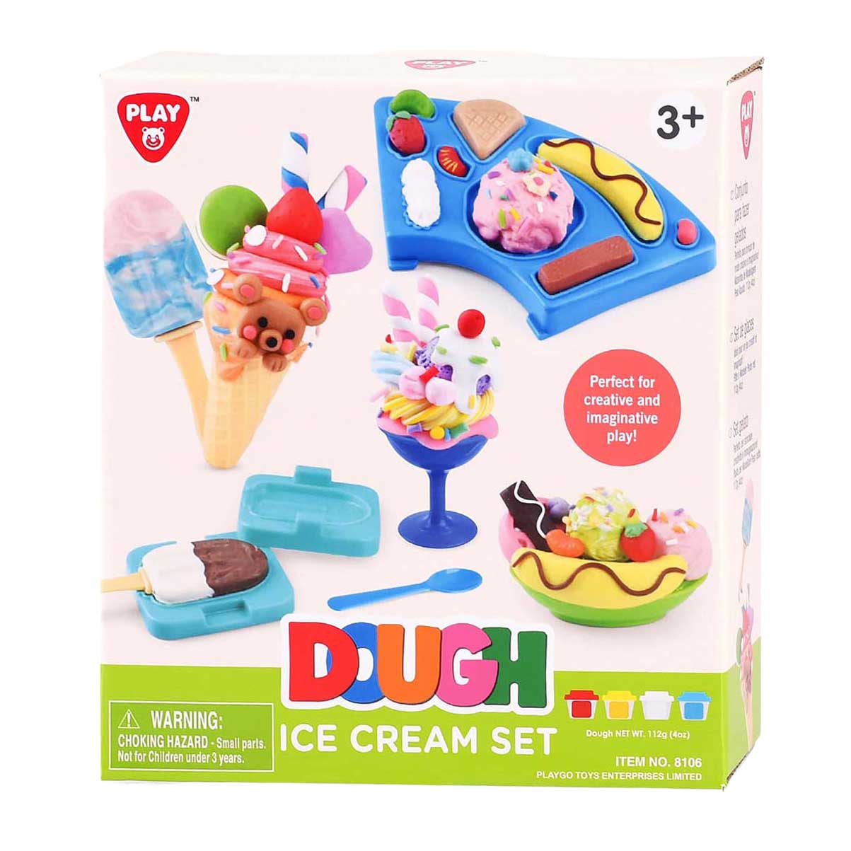 Playgo ijsjes kleiset - 4 kleipotjes