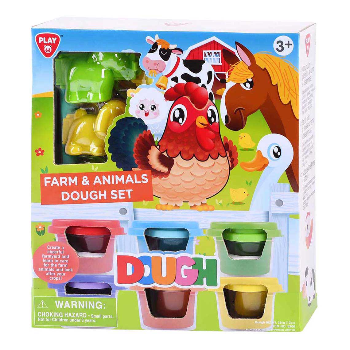 Playgo - go boerderij en dieren kleiset - 6 kleipotjes