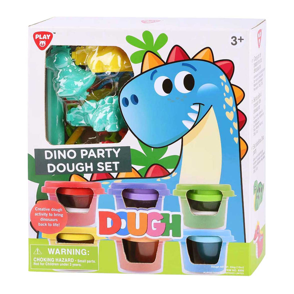 Playgo - go dino feest kleiset - 6 kleipotjes