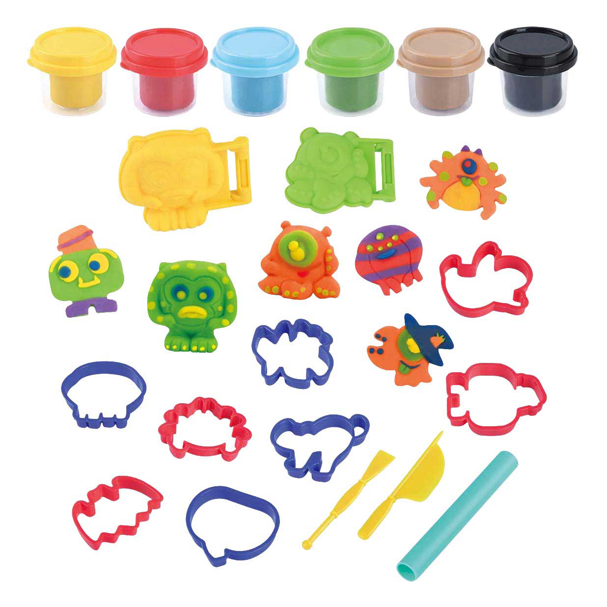 Playgo monster bende kleiset - 6 kleipotjes