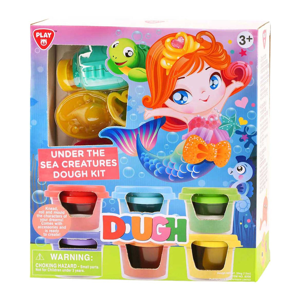 Playgo diep in de zee kleiset - 6 kleipotjes