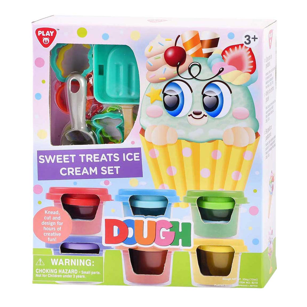 Playgo zoetigheden ijsjes kleiset - 6 kleipotjes