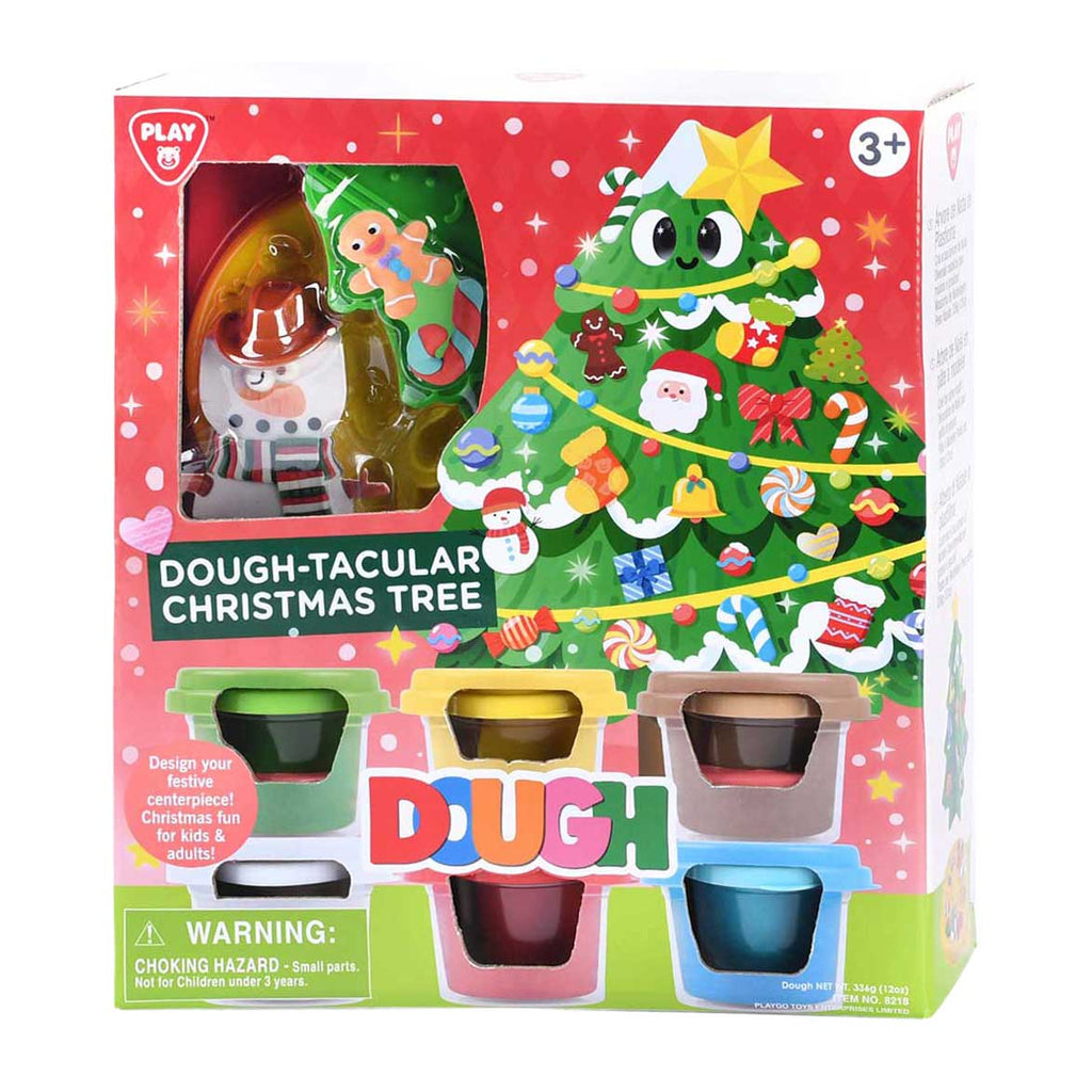 Playgo kerstboom kleiset - 6 kleipotjes