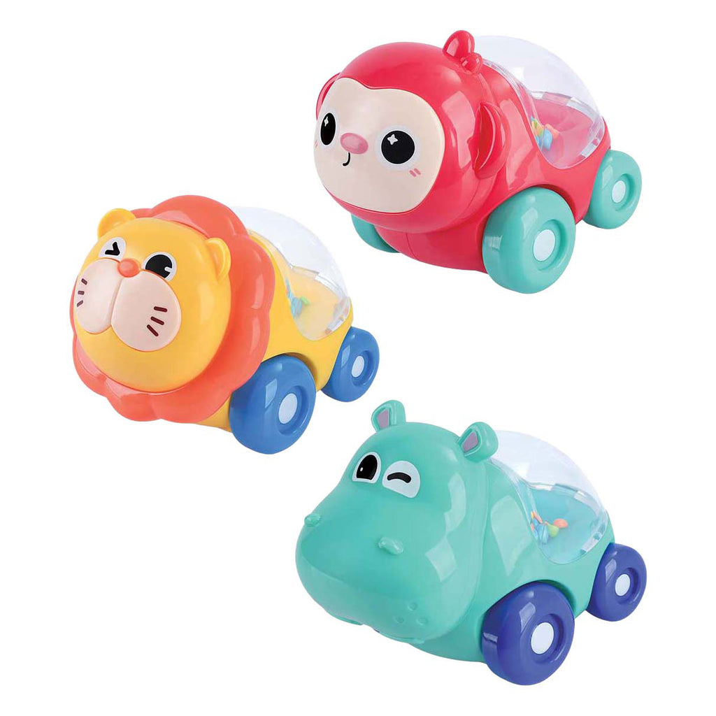 Playgo - go zoom & bounce dierenauto's - 3st.