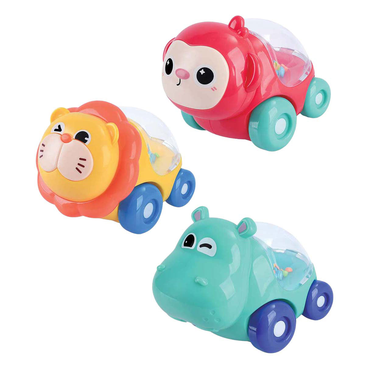 Playgo - go zoom & bounce dierenauto's - 3st.