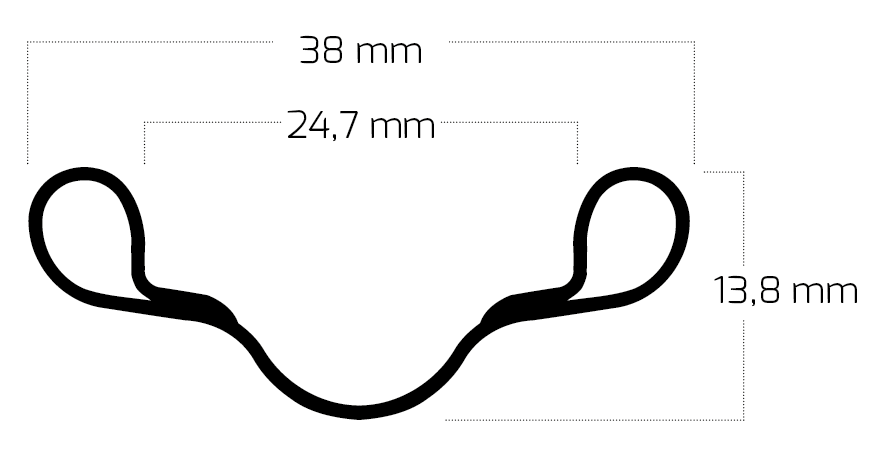 Ryde - Velg westwood v38 622 x 24c aluminium 36 gaats 14g - zwart