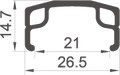 Rodi voorwiel 28 622*21 parallex - zilver
