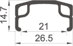 Rodi voorwiel 28 622*21 parallex - zilver