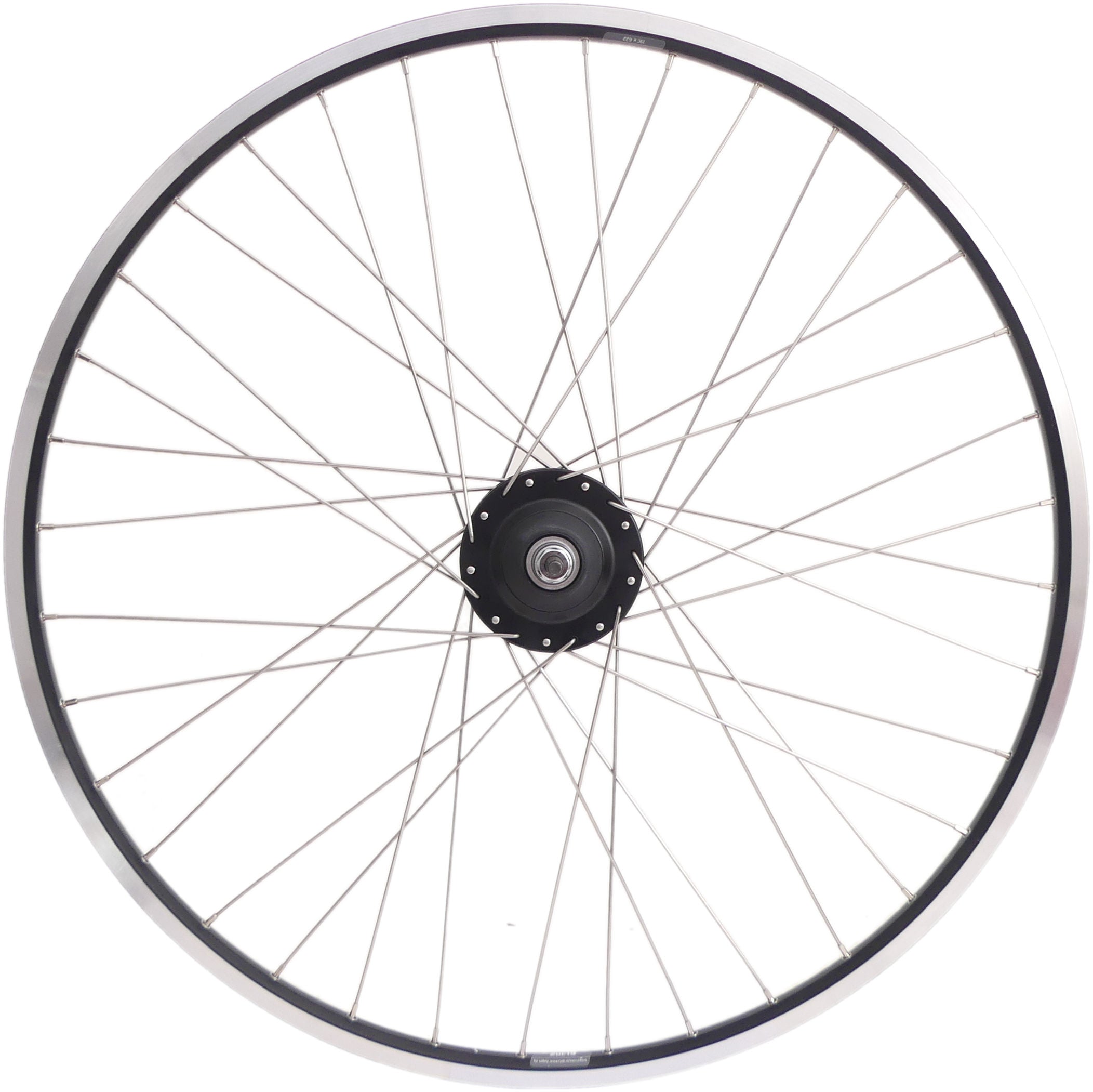 Achterwiel 28 nexus 8 rollerbrake naaf met met zwarte velg en rvs spaken