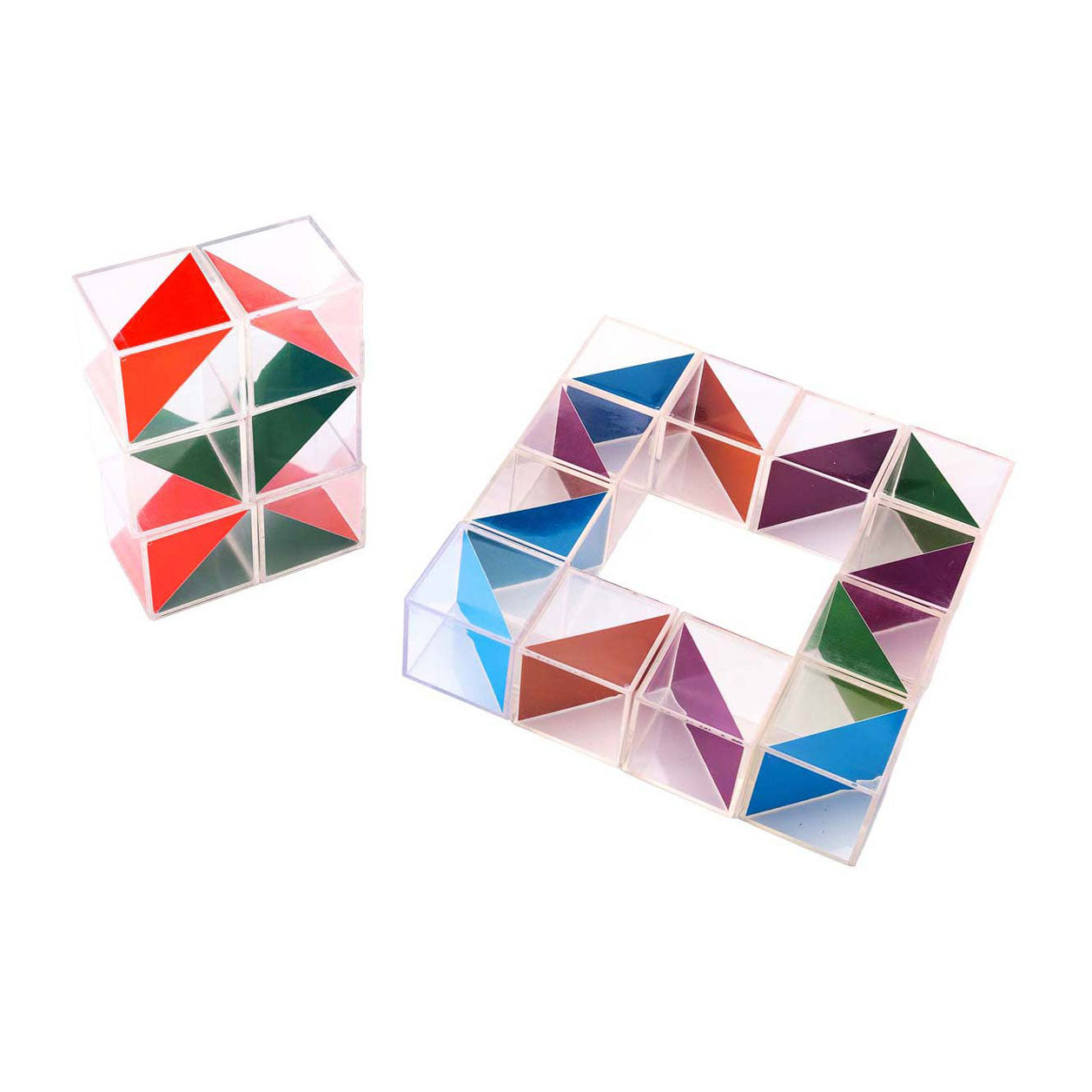 Lobbes - Lobbes Transparante gekleurde kubussen - 5 cm - 18dlg