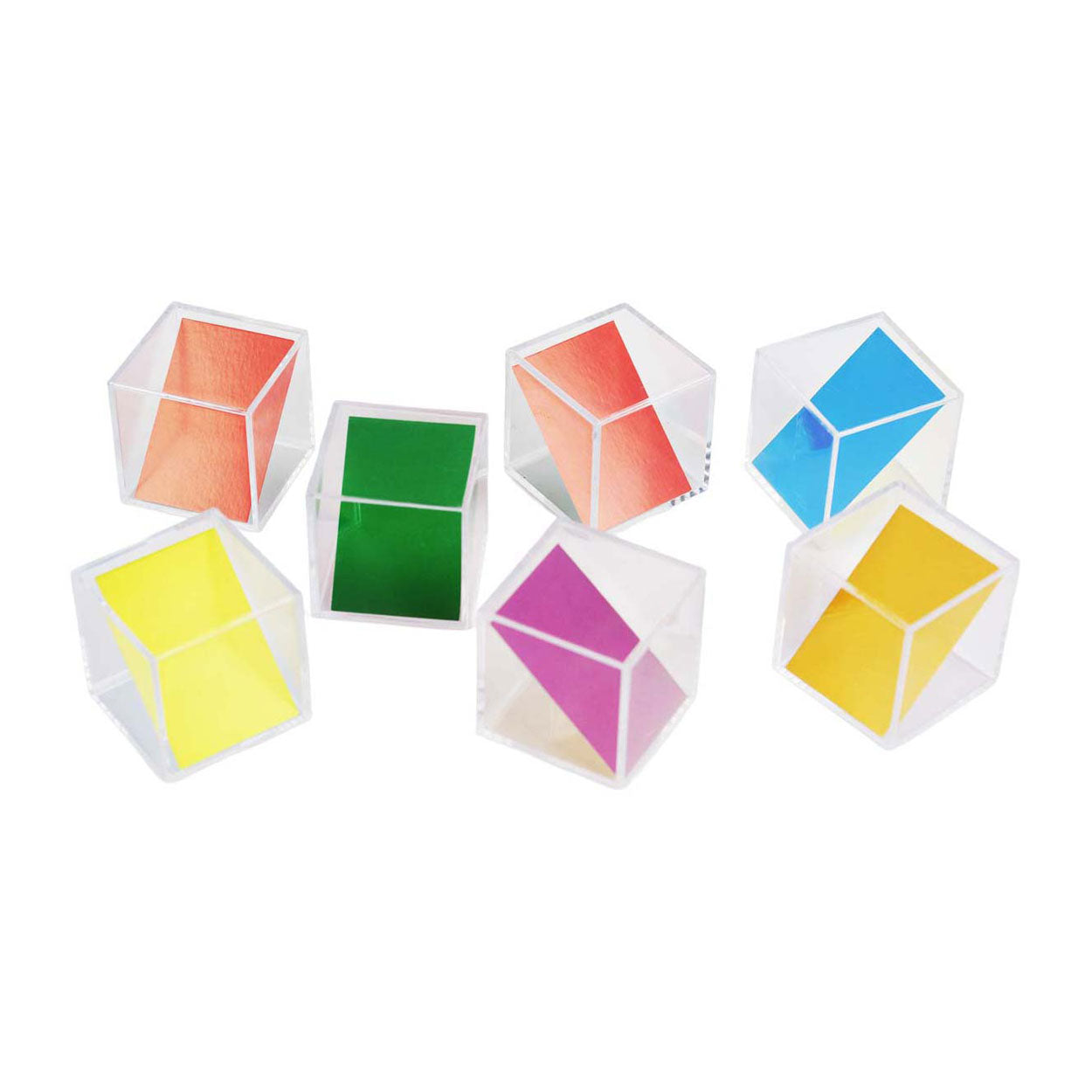 Lobbes - Lobbes Transparante gekleurde kubussen - 5 cm - 18dlg