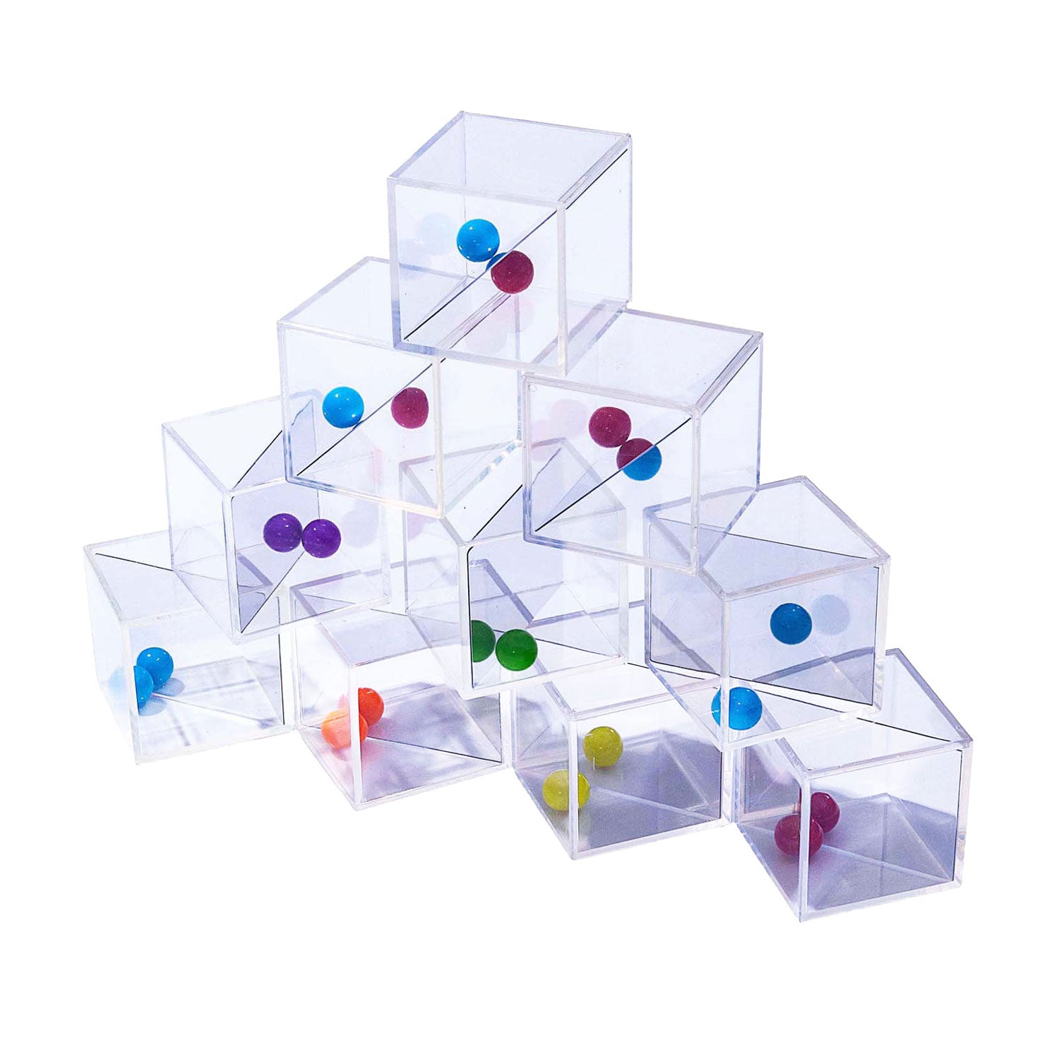 Lobbes - Lobbes Transparante spiegelblokken - 5 cm - 18dlg