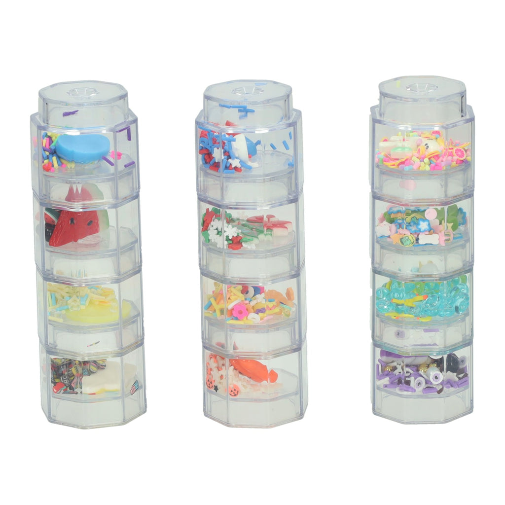 Albatros hengelsport glitter sprinkle stapelbare achthoeken - 12dlg