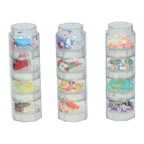 Albatros hengelsport glitter sprinkle stapelbare achthoeken - 12dlg