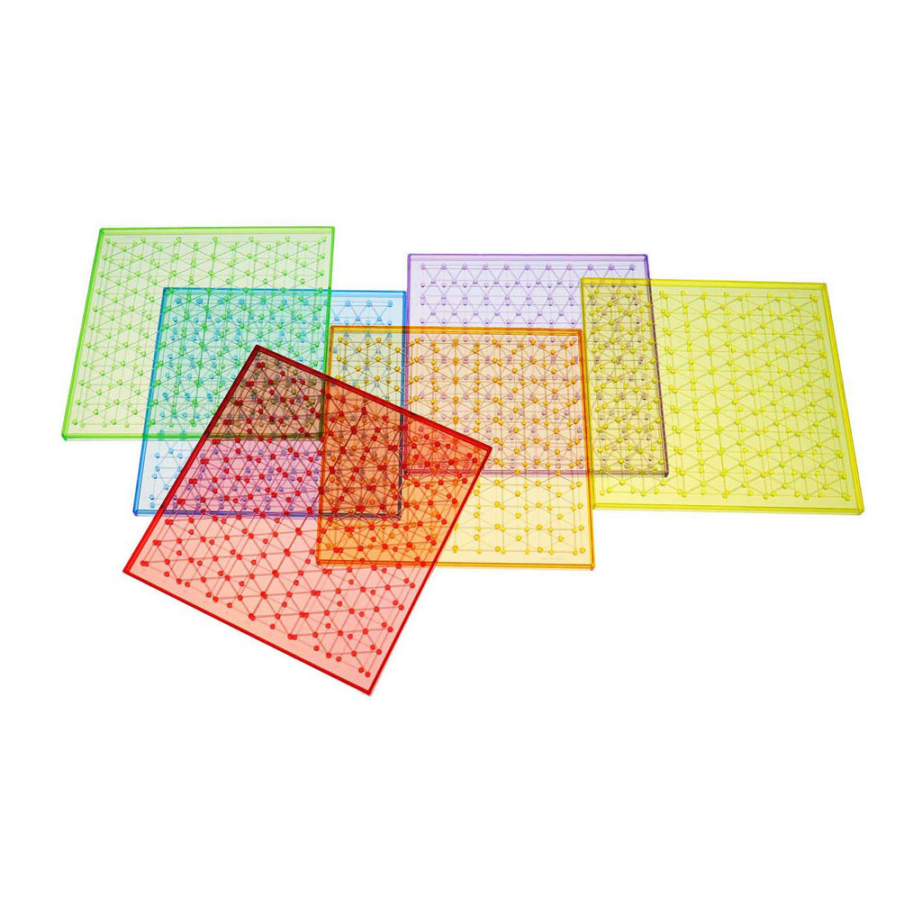 - Transparant Geometrisch Bord - 6 stuks