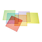 - Transparant Geometrisch Bord - 6 stuks