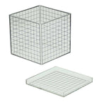 Transparante 3d rasterkubus - 10x10x10 cm