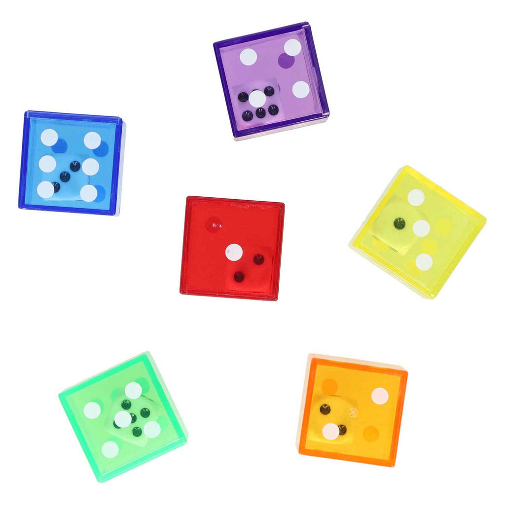 - Transparante Dubbele Dobbelstenen 2in1 - 6 stuks