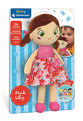 Clementoni - zachte knuffelpop pink lily - knuffel en pop voor baby en peuter - zacht kraamcadeau - wasbaar poppen speelgoed voor de allerkleinsten