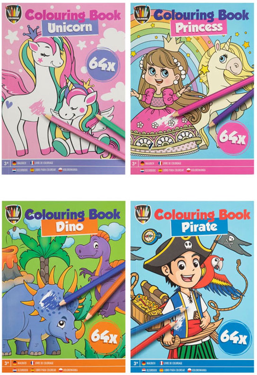 Creative craft group uitdeelkleurboekjes, 12 stuks