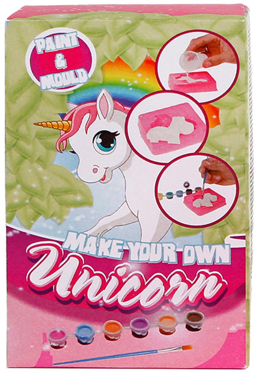 Unicorn schilder je eigen gips eenhoorn