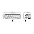 - Werklamp rechthoekig LED 160 mm