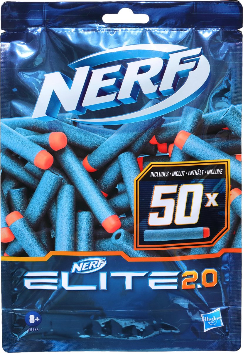 NERF - NERF elite 2.0 refill pack - met 50 officiële elite 2.0 darts - elite pijltjes