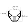 Ryde velg zac 2000 28 622 x 19c aluminium 36 gaats 14g - zilver