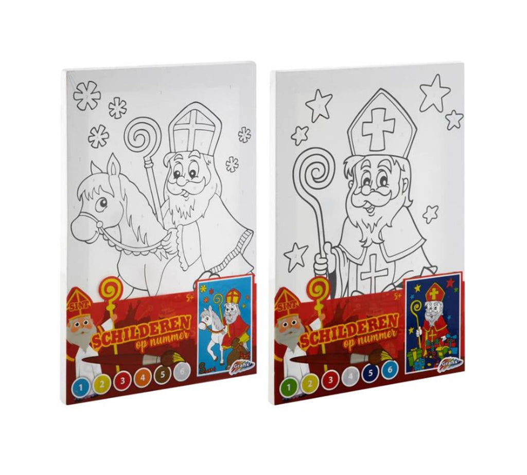 Grafix - Grafix Sinterklaas canvas schilderen op nummer
