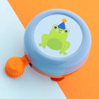 Qibbel widek kinder bel kikker cheery frog oranje blauw op kaart