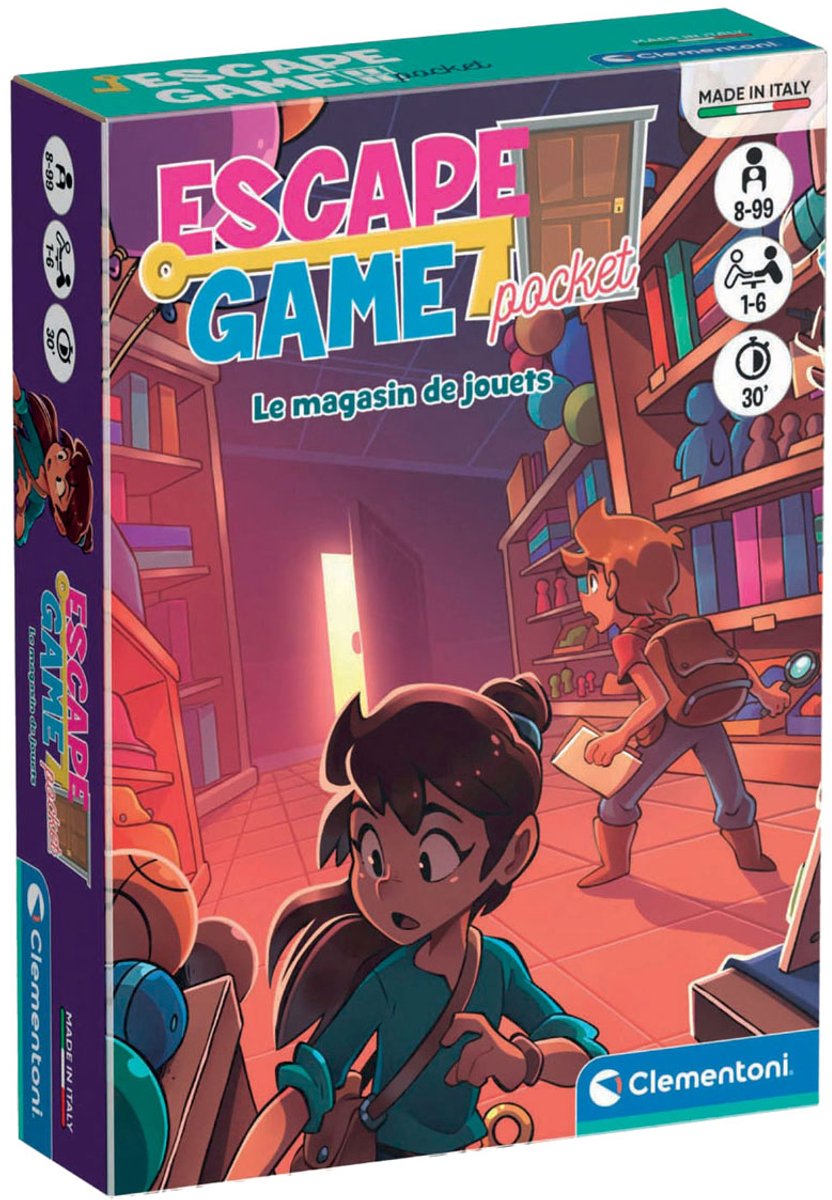 Clementoni escape game pocket le magasin de jouets (franstalig)